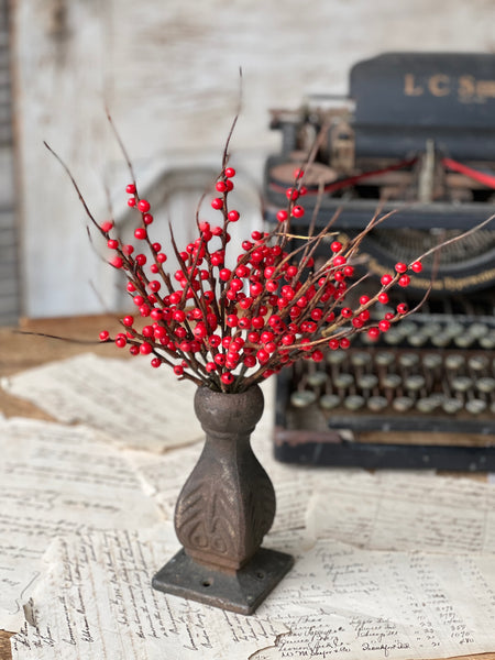 Red Berry Branch x 36 Berries 45cm